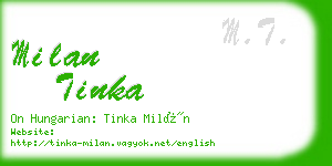 milan tinka business card